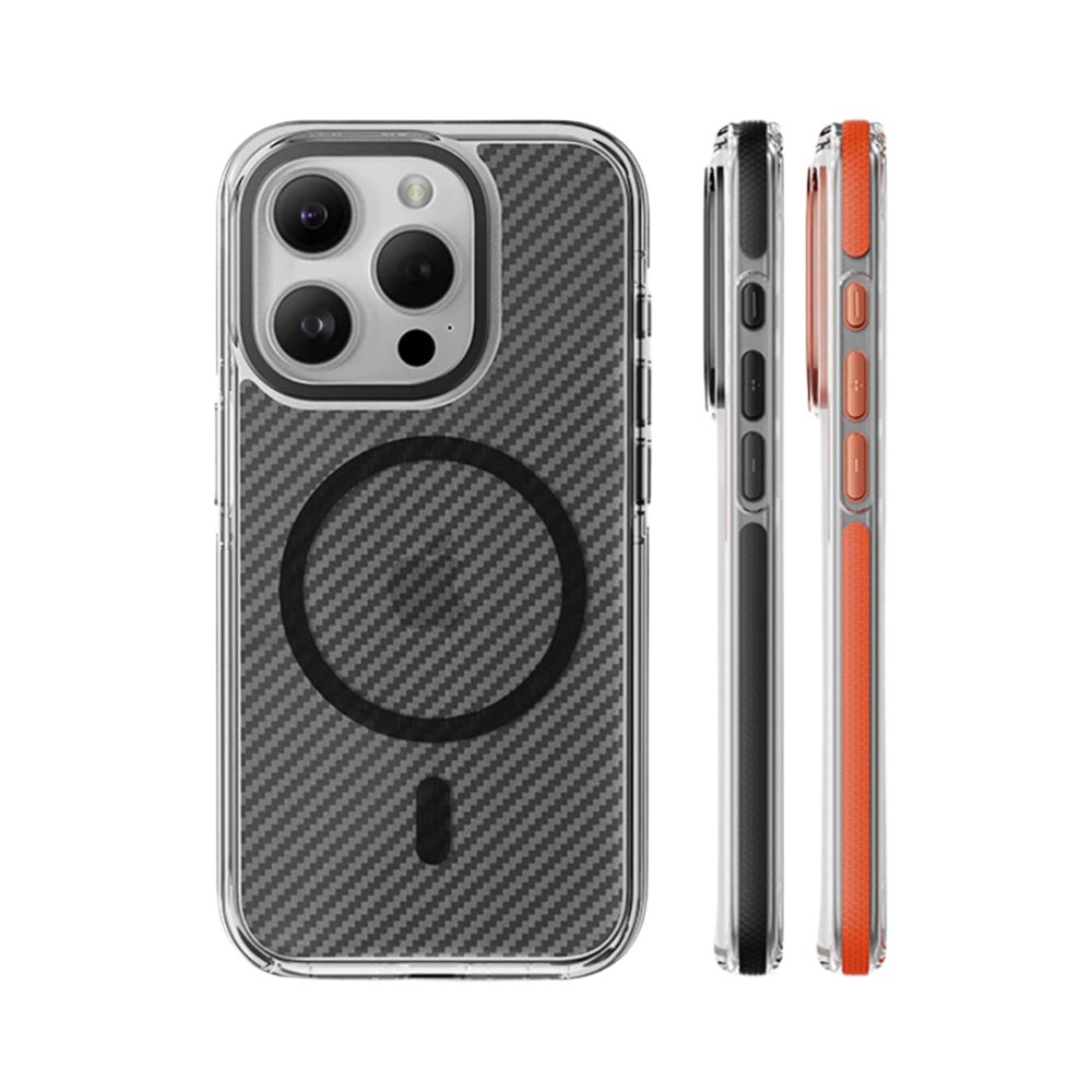 Carbon Pattern Anti-Slip Bumper Case with MagSafe